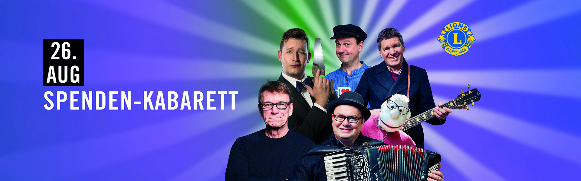 26.08.2026 20.00 Alma Hoppes Lustspielhaus und Lions Club Hamburg-Hoheneichen - Spendenkabarett