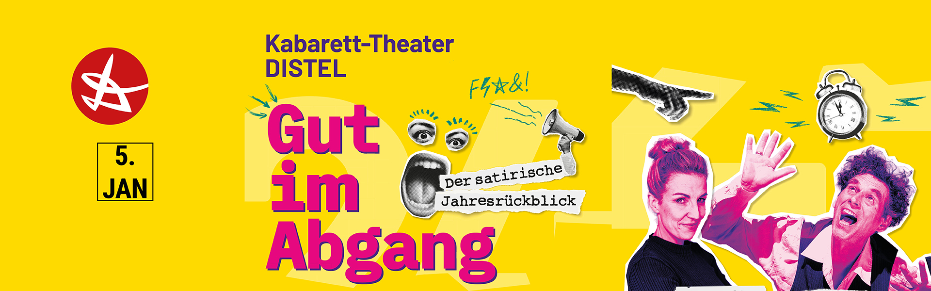 05.01.2026 20.00 Die Distel - Gut im Abgang! – Der DISTEL-Jahresrückblick 2025